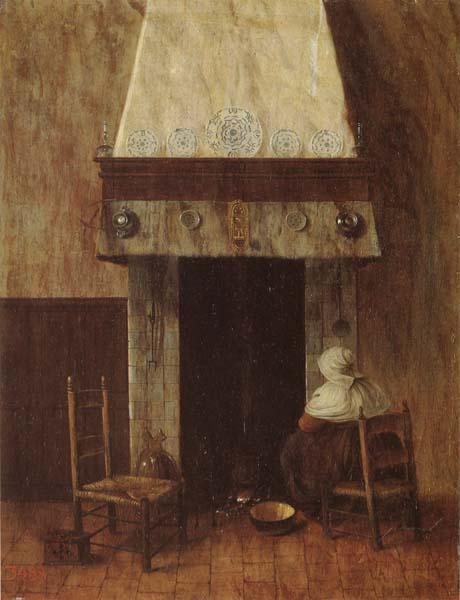 Jacobus Vrel An Old Woman at he Fireplace Germany oil painting art